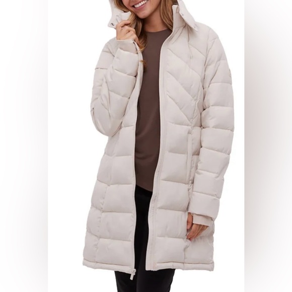 Bench Jackets & Blazers - Bench Urbanwear Repreve Woman’s Long Puffer Coat – Ivory/Cream – XS – NWT